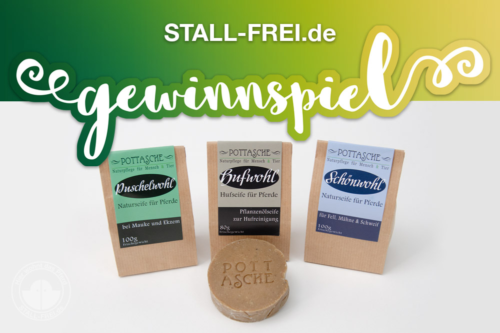 Stall-frei.de, Gewinnspiel, Verlosung, Giveaway, Naturseife, nachhaltig, Pferd, Pferdepflege, Mauke, Ekzem, Schweif, Mähne, Seifenschaum, Naturprodukt