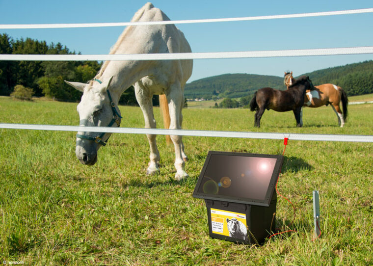 Weidezaungerät von horizont mit Solarpanel